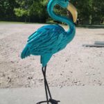 powder coated flamingo